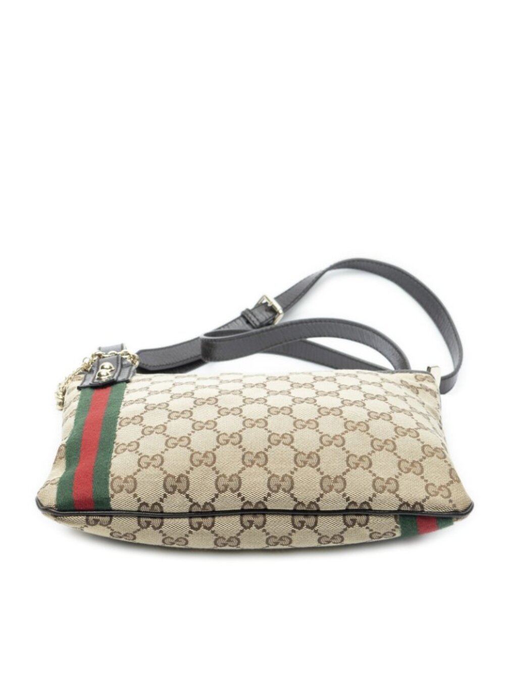 Gucci Web Jolicoeur Crossbody Beige Brown GG Canvas - Picture 6 of 10